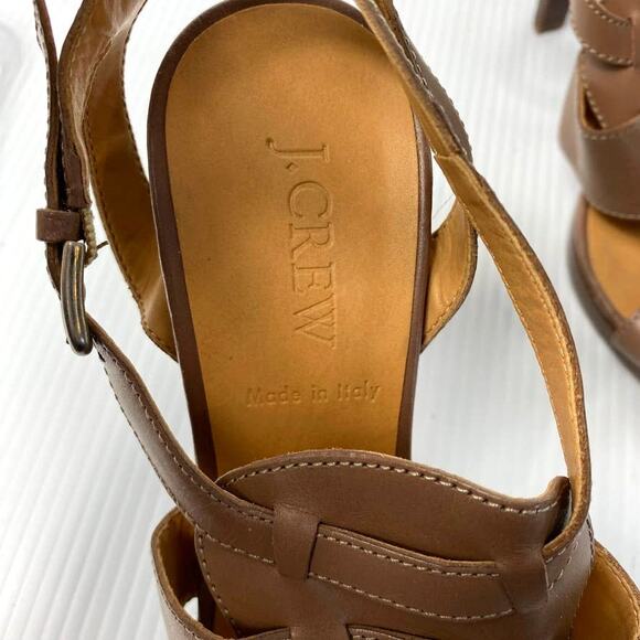 COPY - Women's J. Crew Menara High Heel Strappy Sandals Taupe Brown High Heels … - Picture 9 of 11